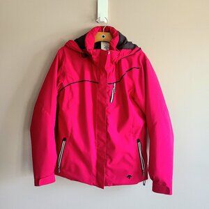 Descente bright pink ski jacket.